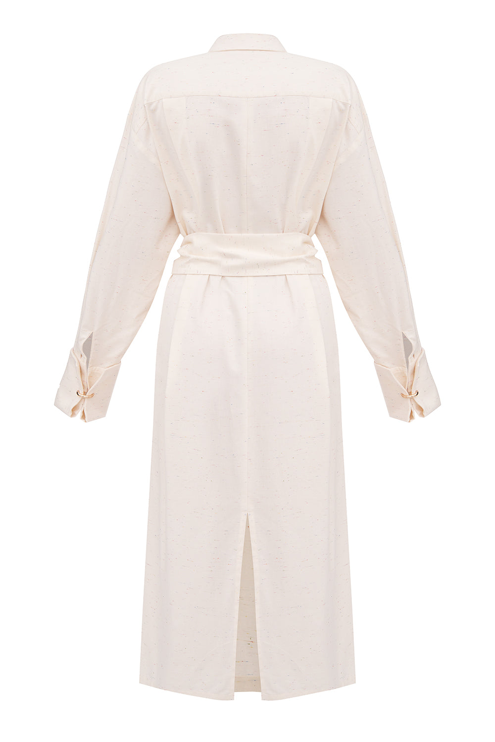 Сукня з широким довгим паском і запонками на рукавах