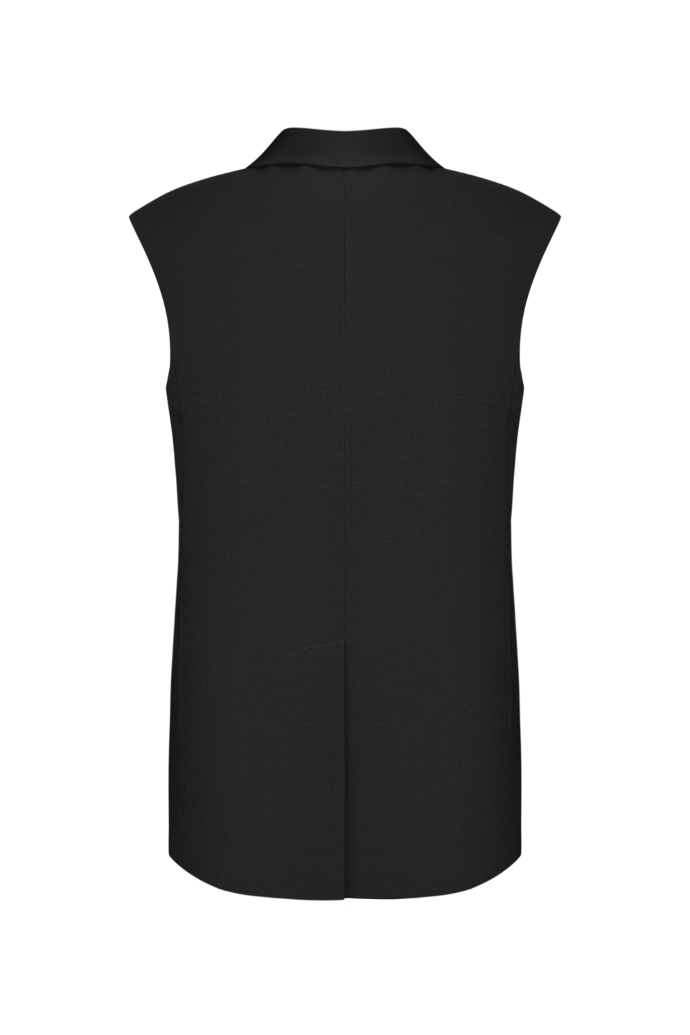 Black linen vest