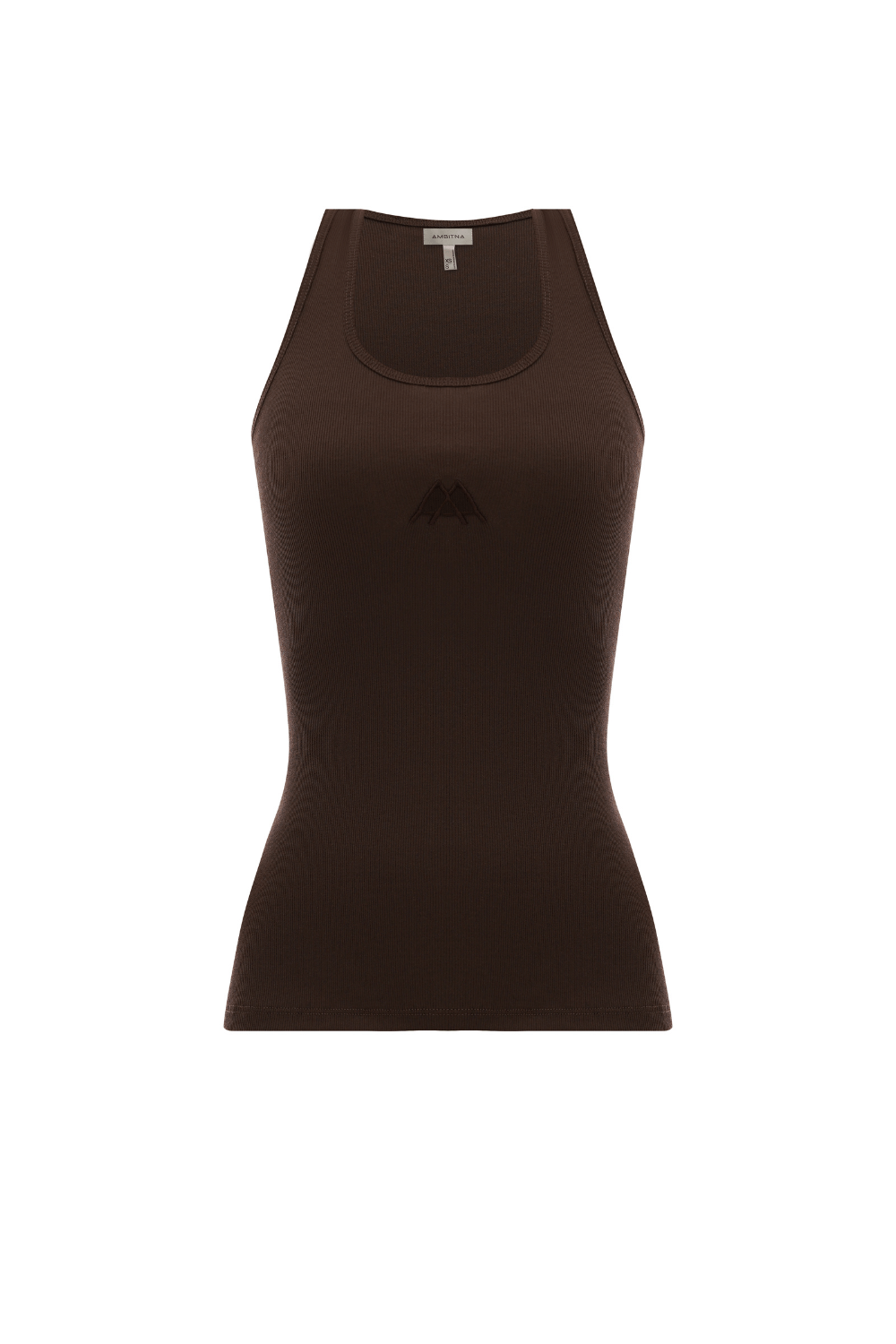 Майка коричнева з лого