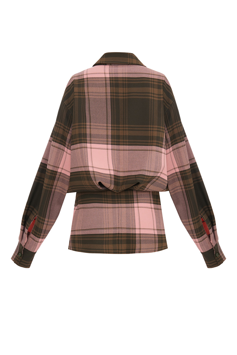 Картата сукня міні із заниженою талією