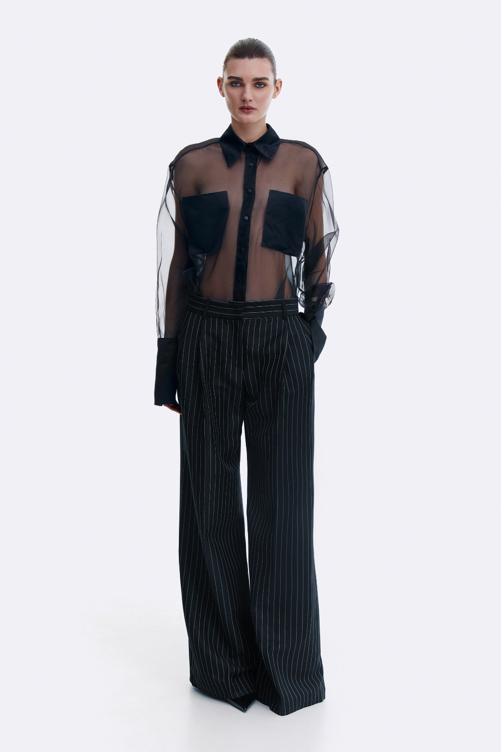 Black striped pants