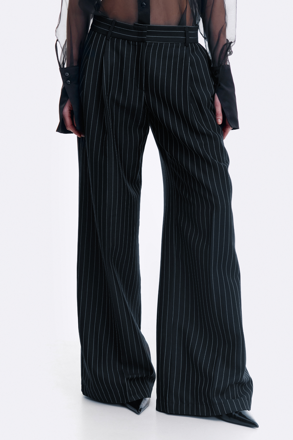 Black striped pants
