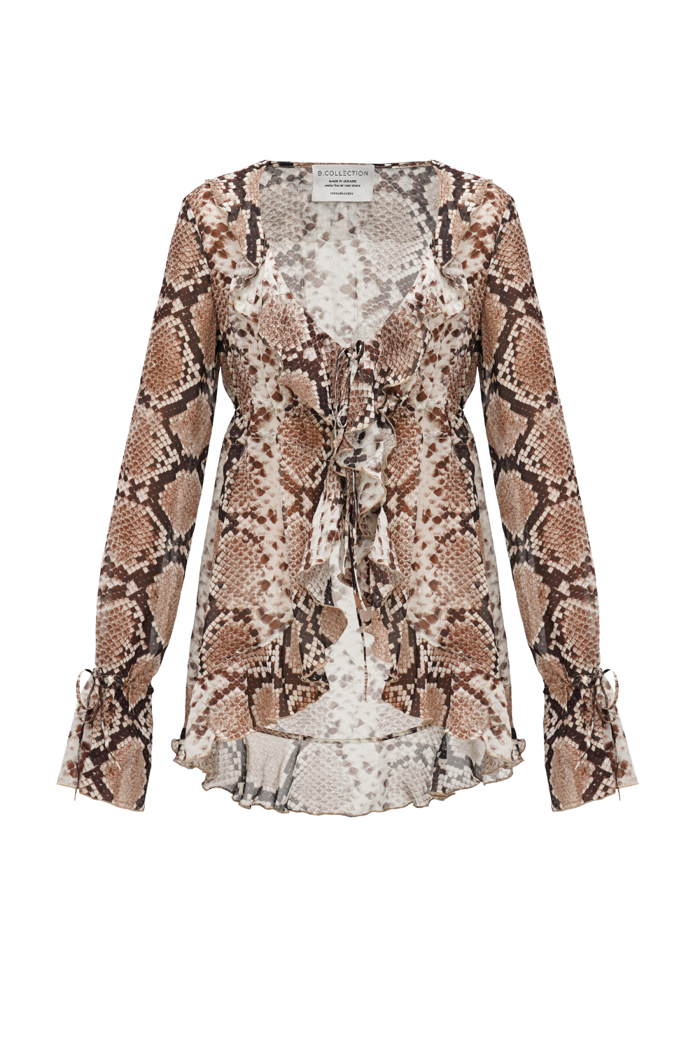 Блуза у зміїний принт