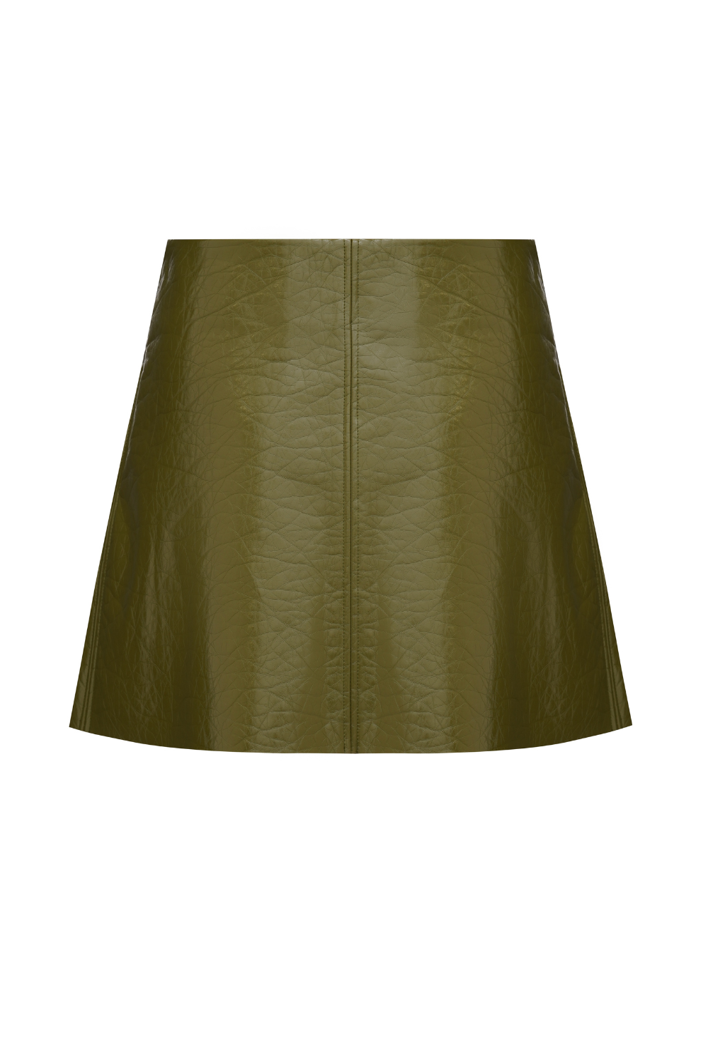 Спідниця лаке оливкова