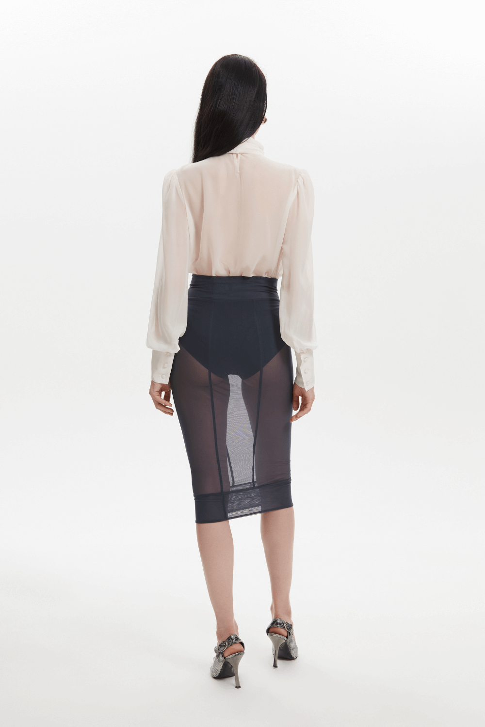 Semi-transparent gray skirt