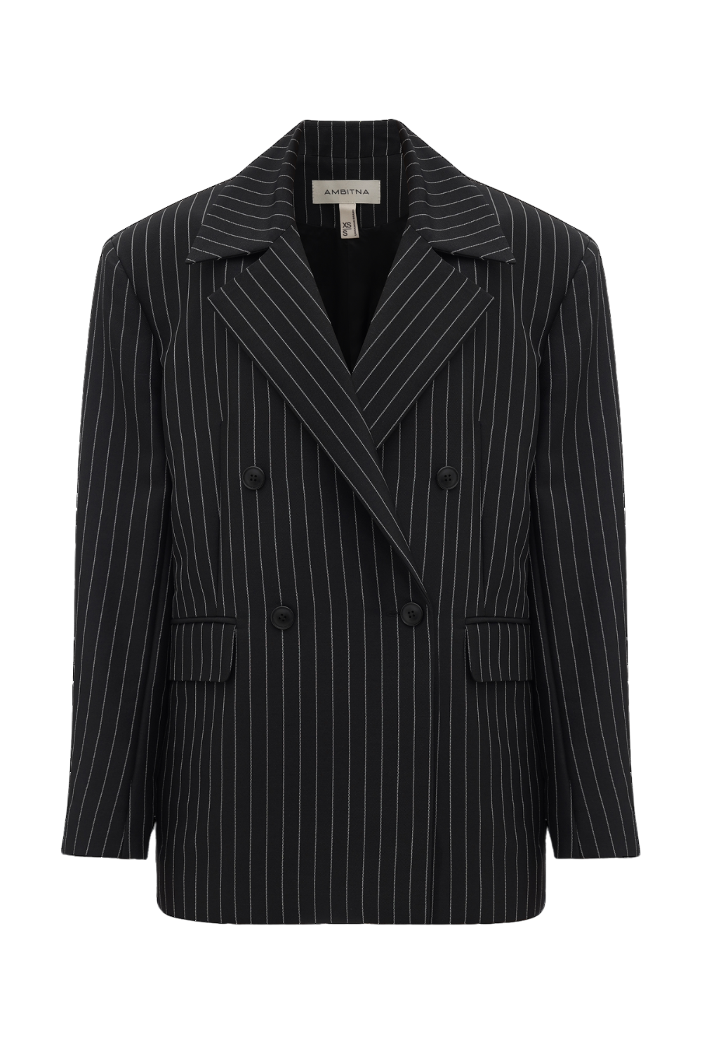 Жакет чорний у смужку