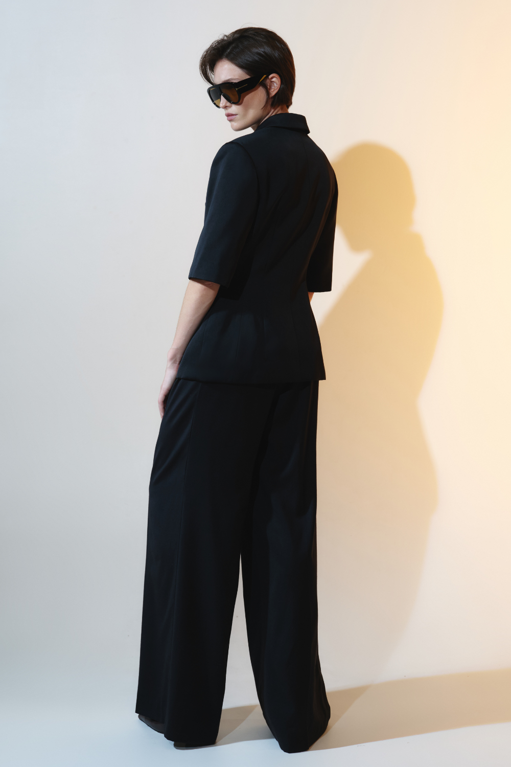 Black jacket with short sleeves