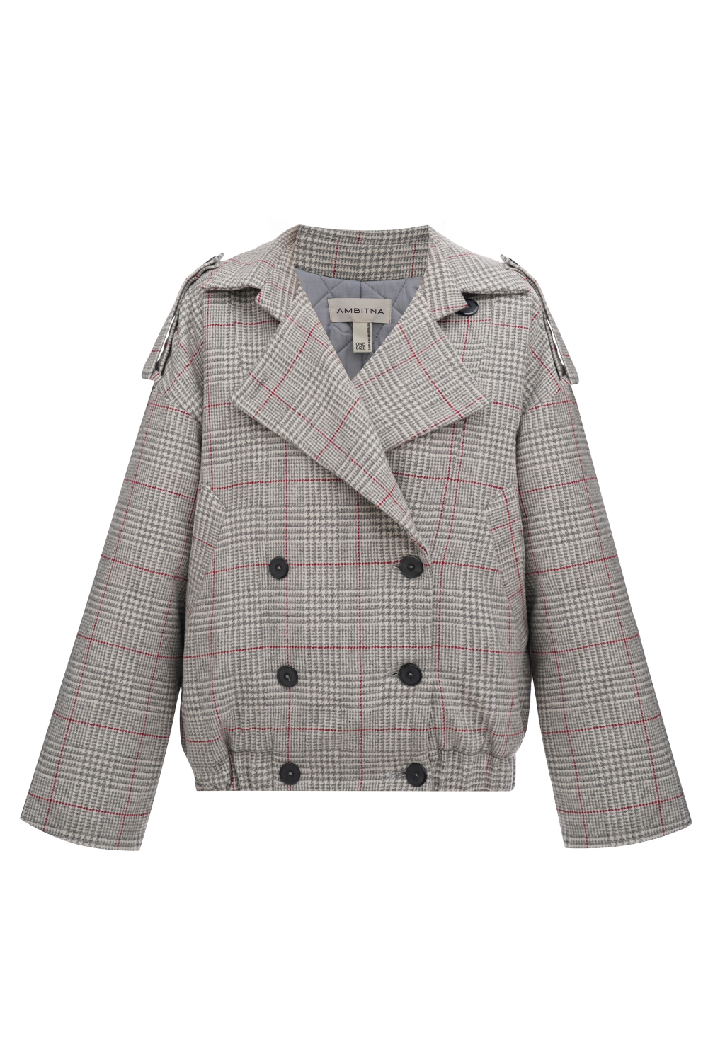 Пальто клітинка коротке