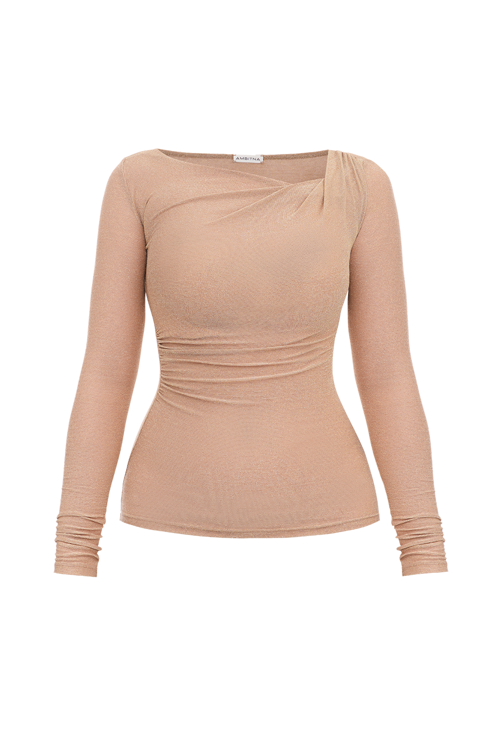 Лонг з драпіруванням золото