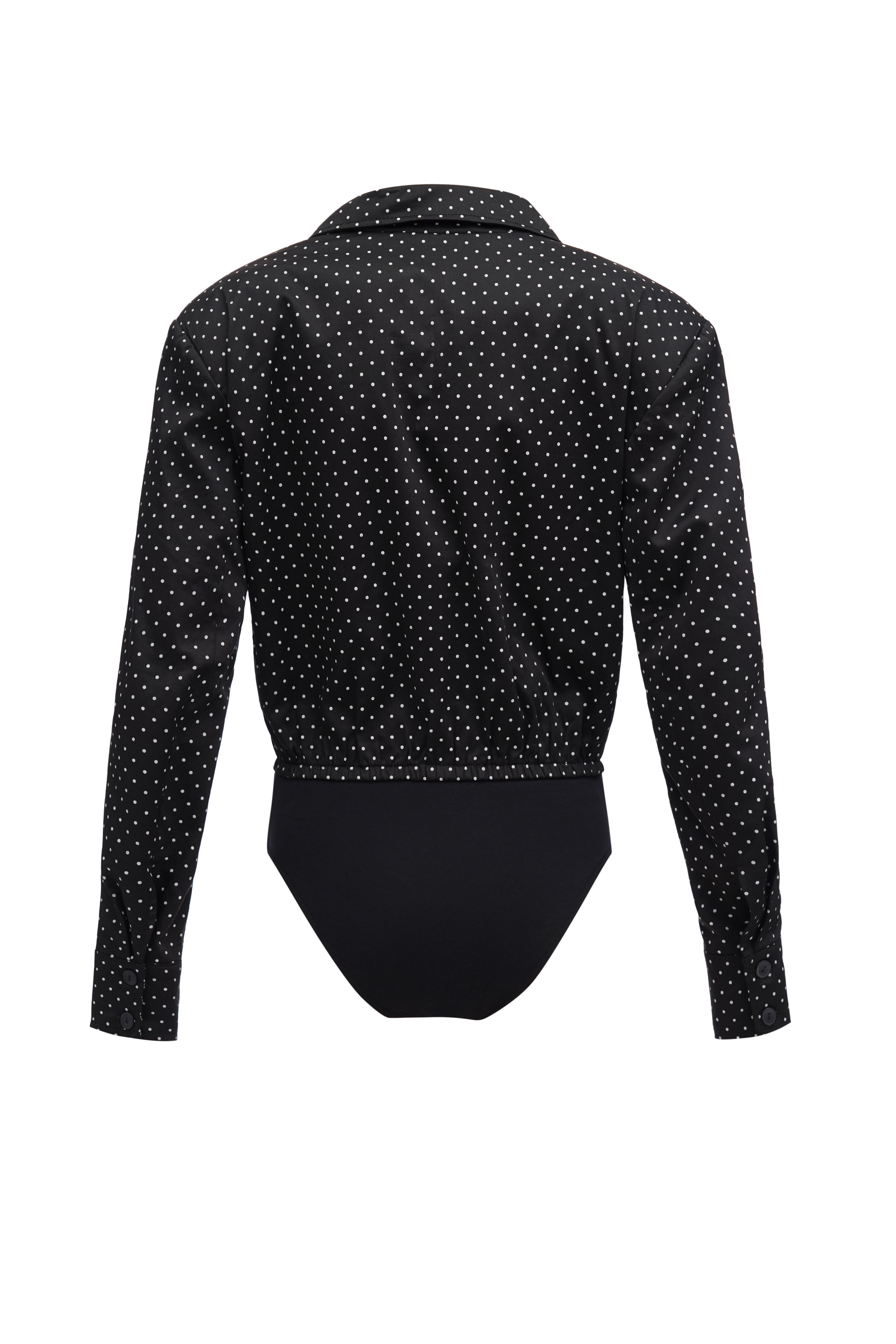 Polka dot body suit and shorts