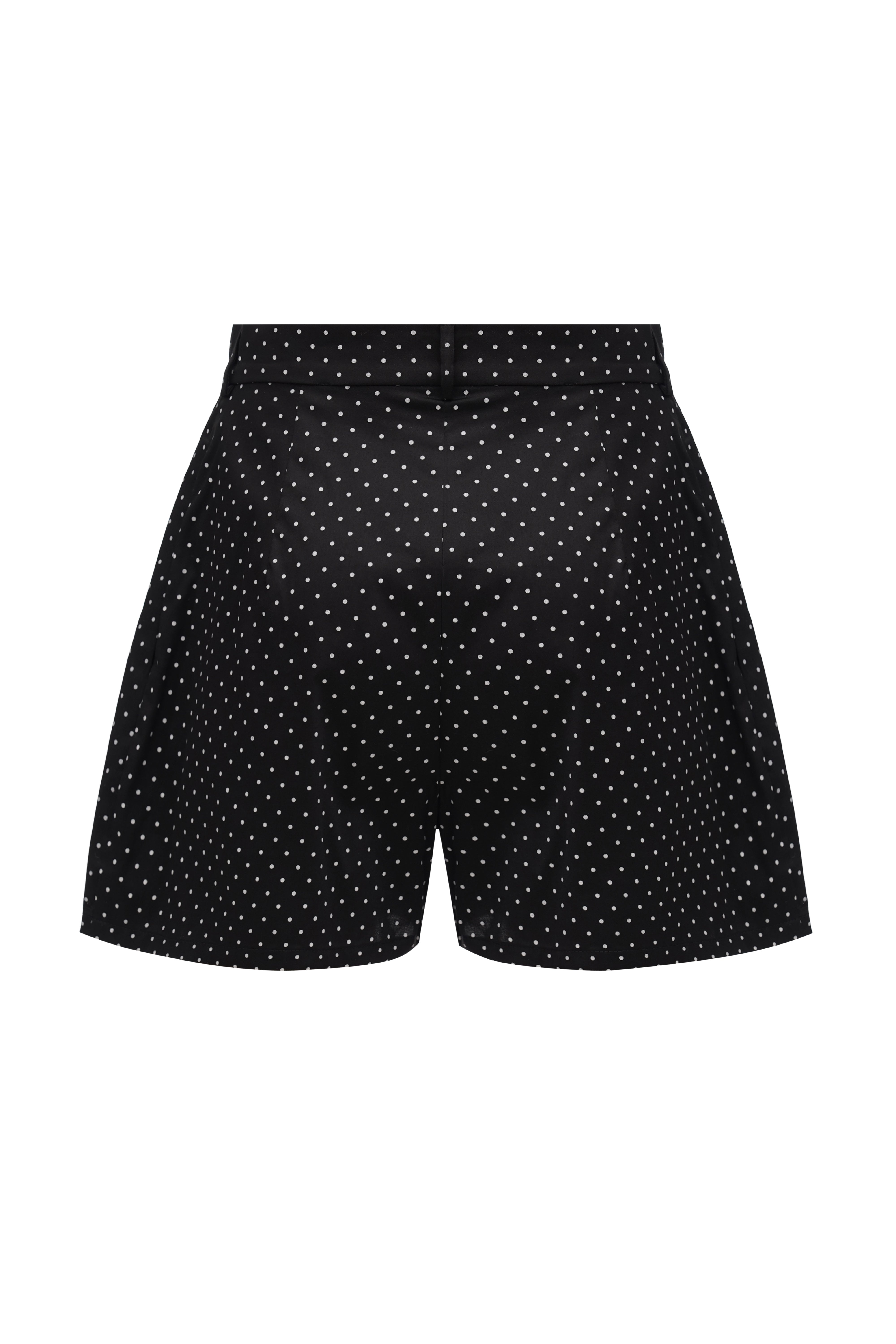 Anzug aus gepunktetem Body und Shorts