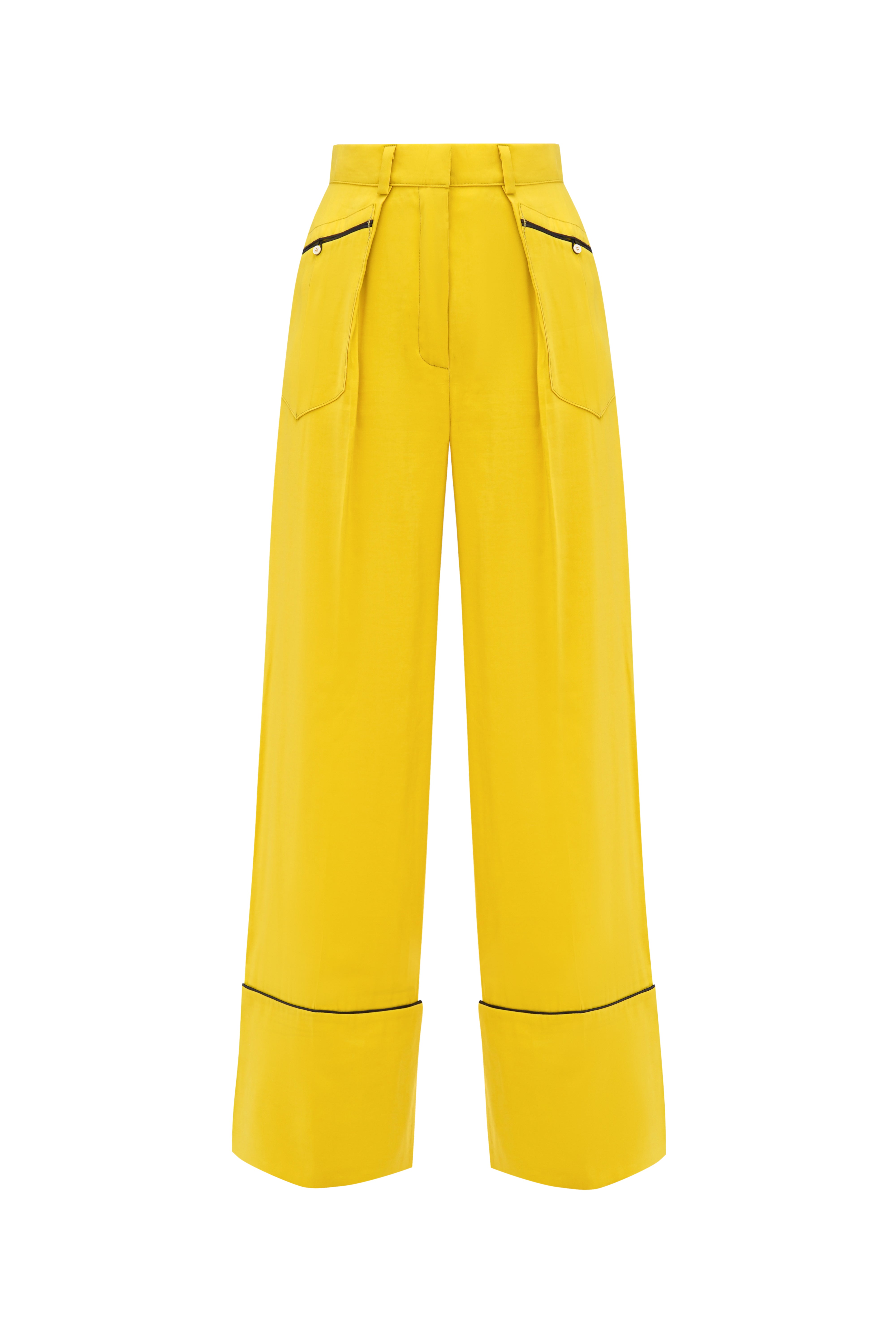 The suit is yellow pajamas