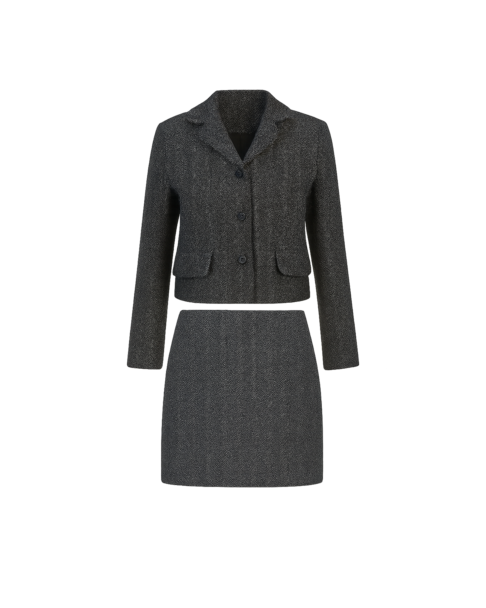 Теплий костюм піджак та спідниця