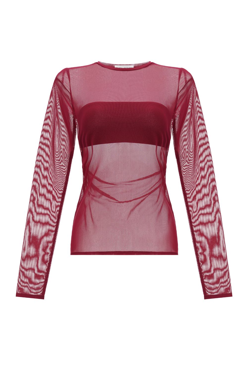 Бордовий лонгслів сітка