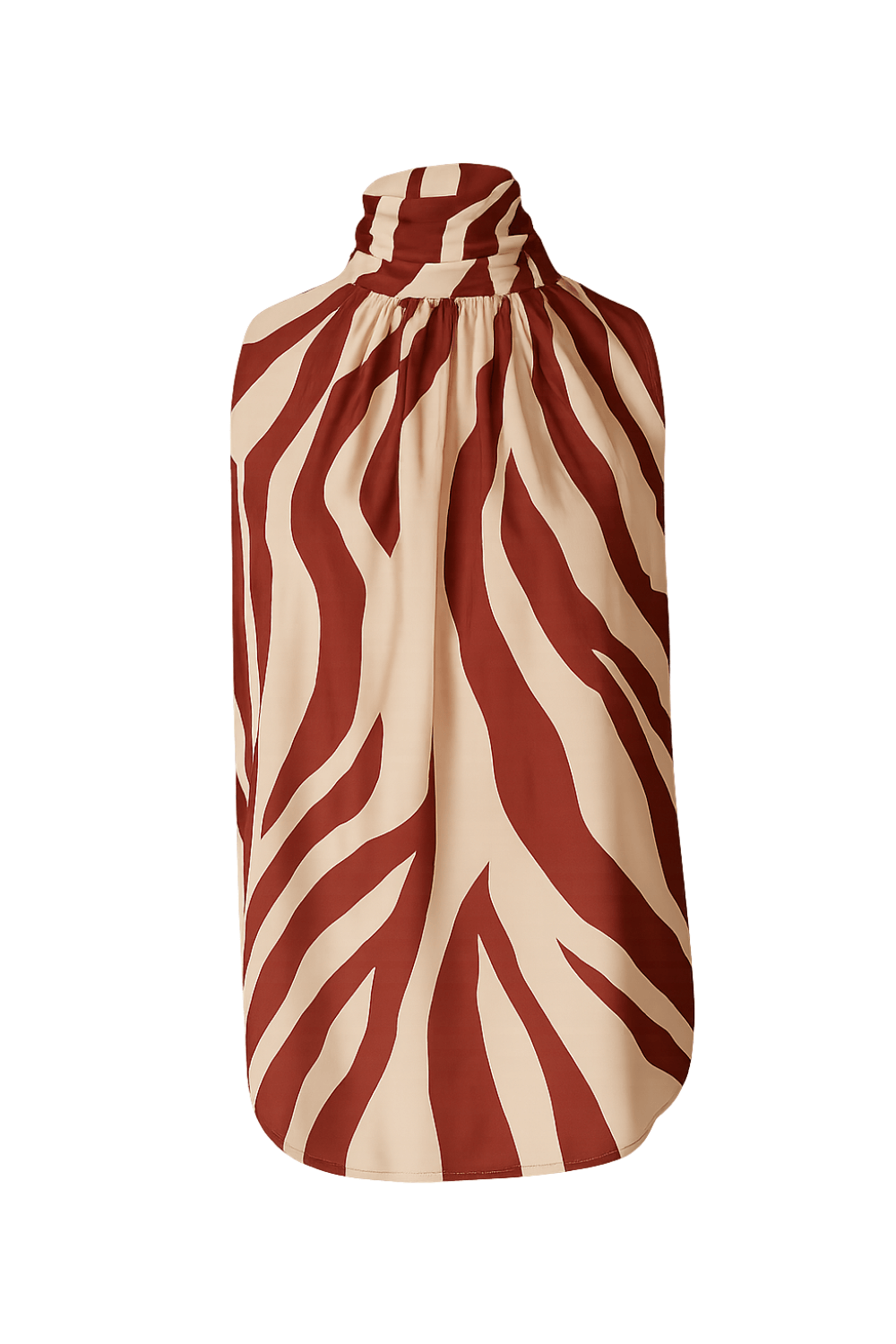 Блуза принт зебра без рукавів