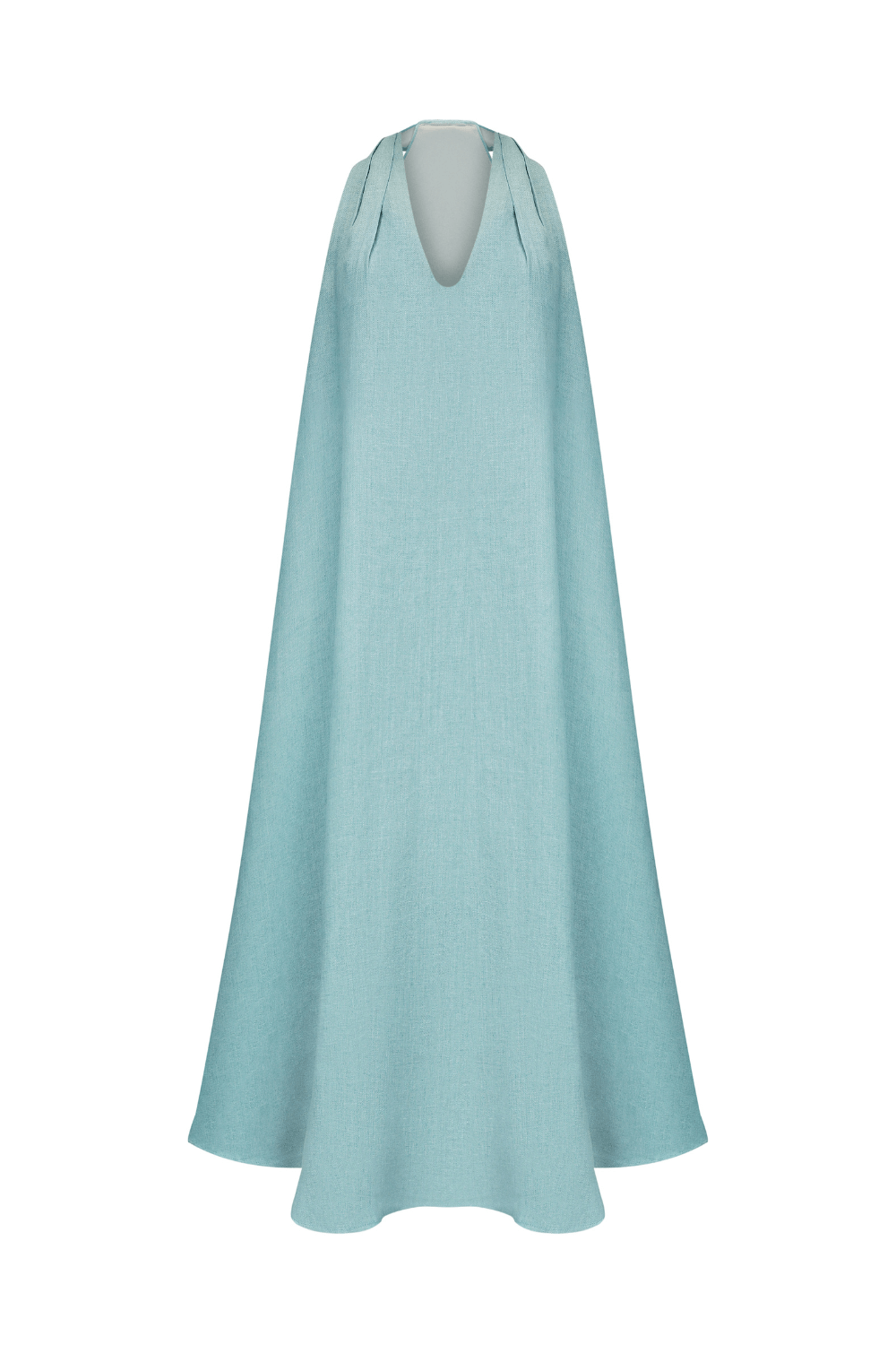 Turquoise linen sundress