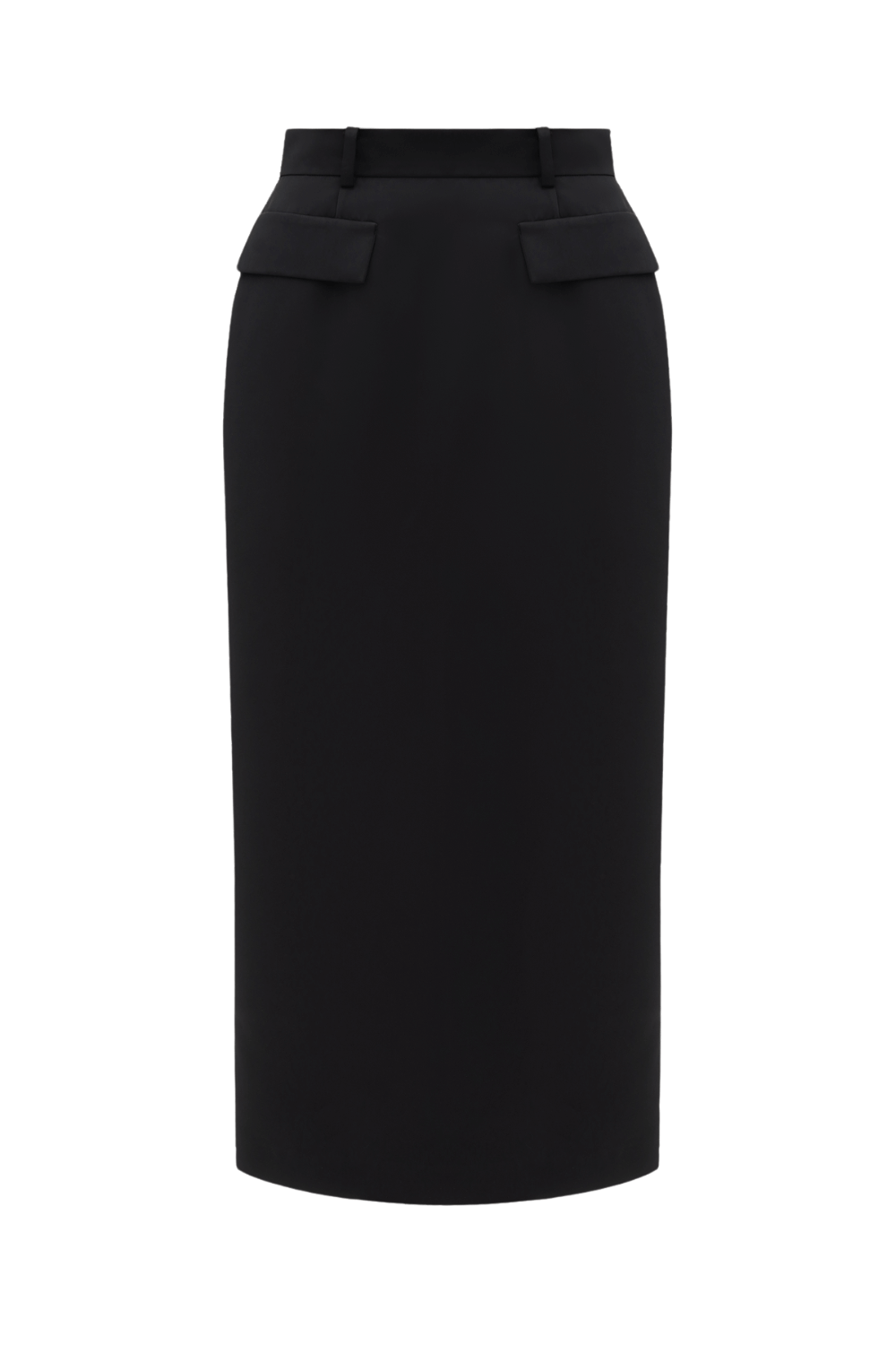 Long midi skirt, black