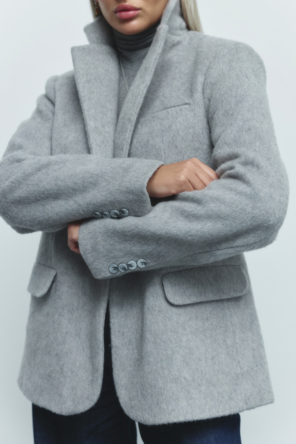 The jacket is fluffy
