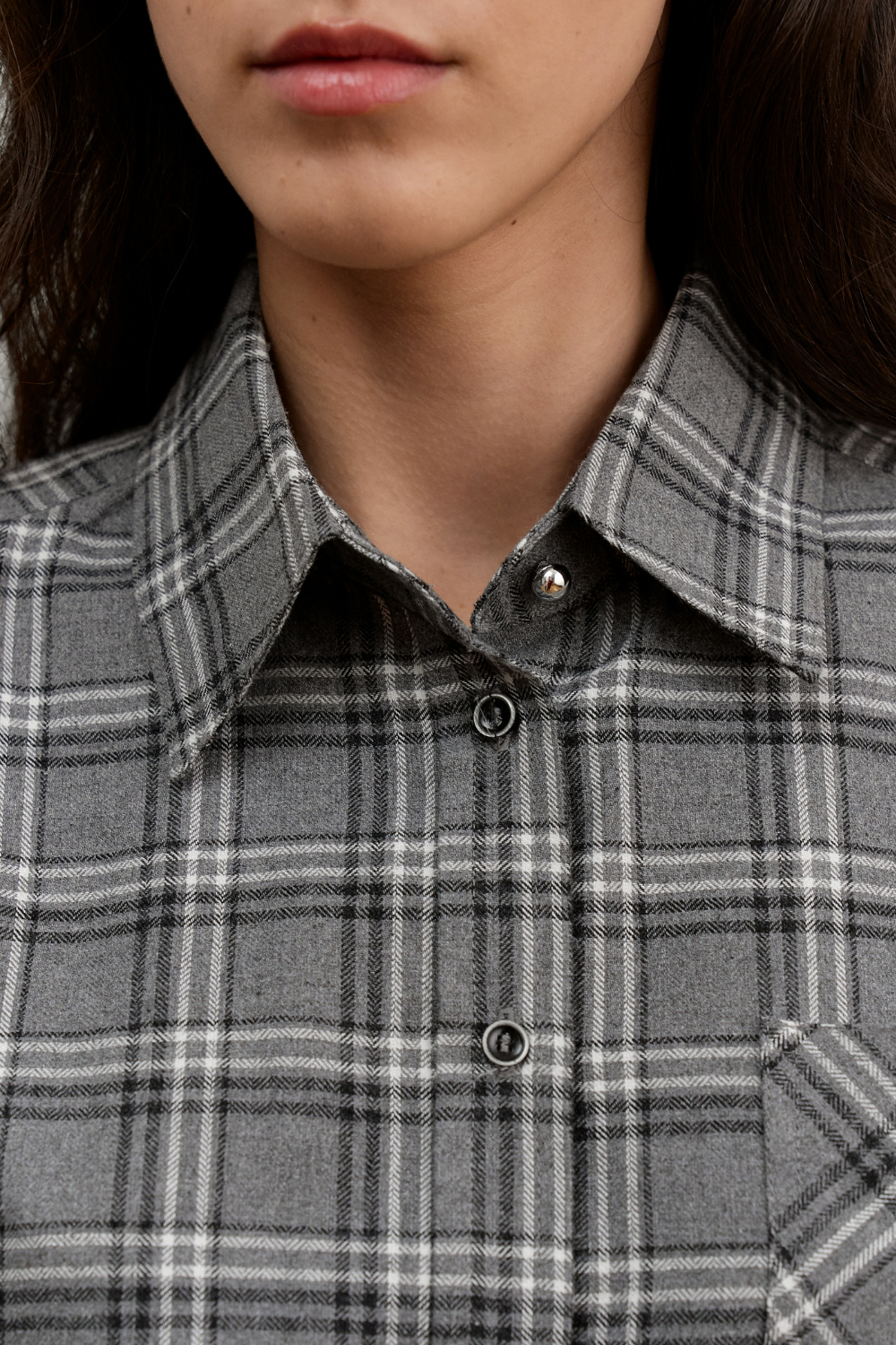 Сіра фланелева сорочка Oversize