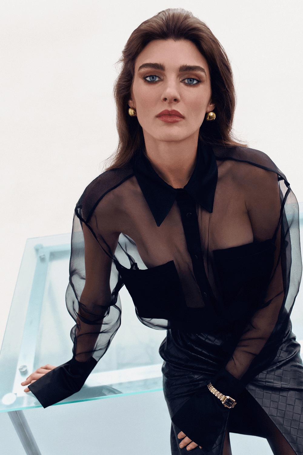 Transparent black shirt