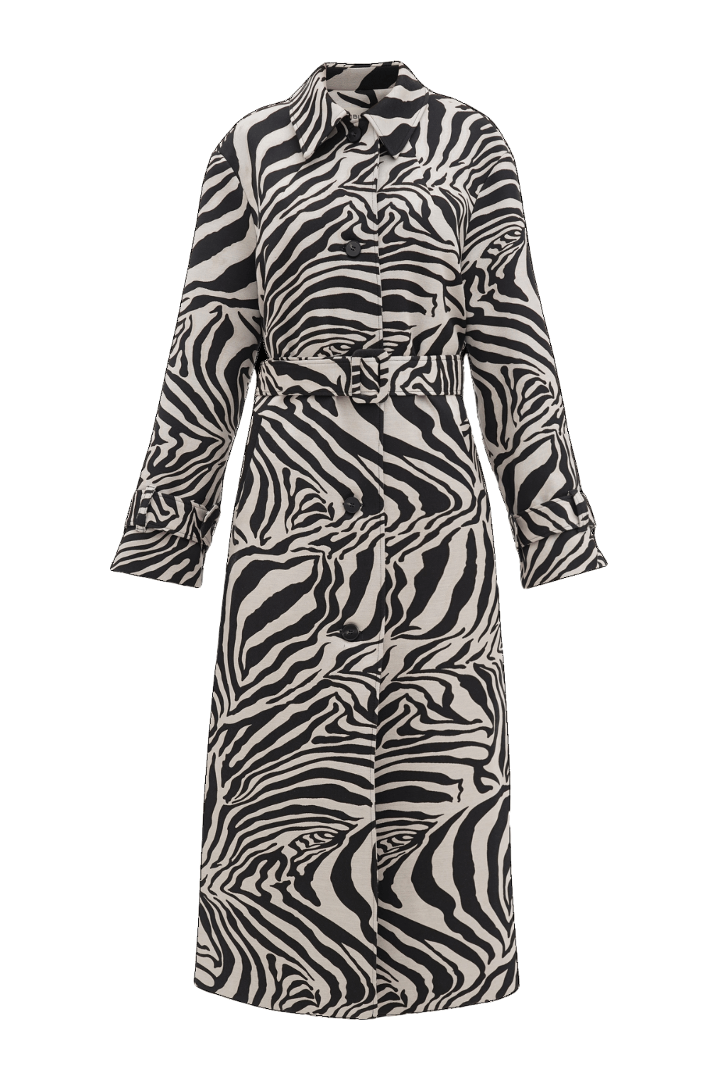 Zebra trench coat