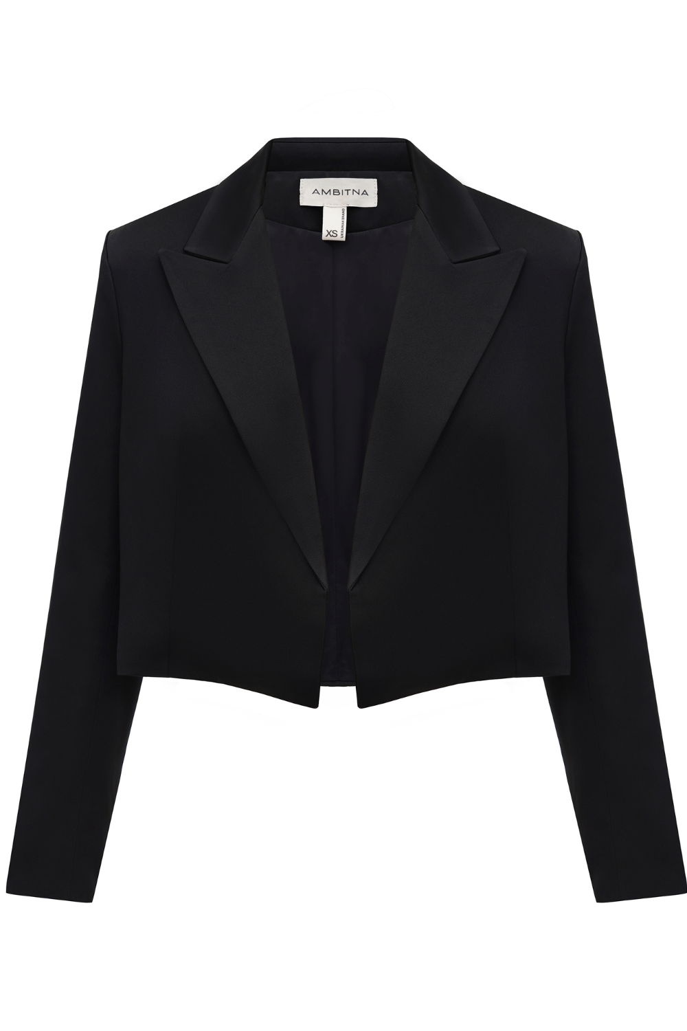 The suit is three black