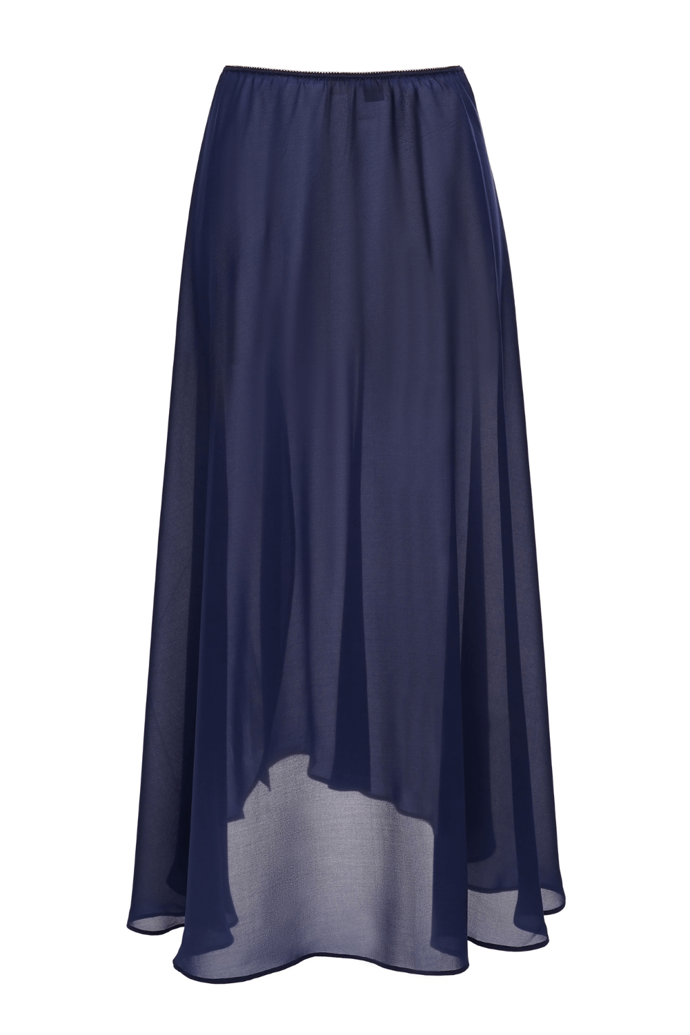 Long transparent blue skirt