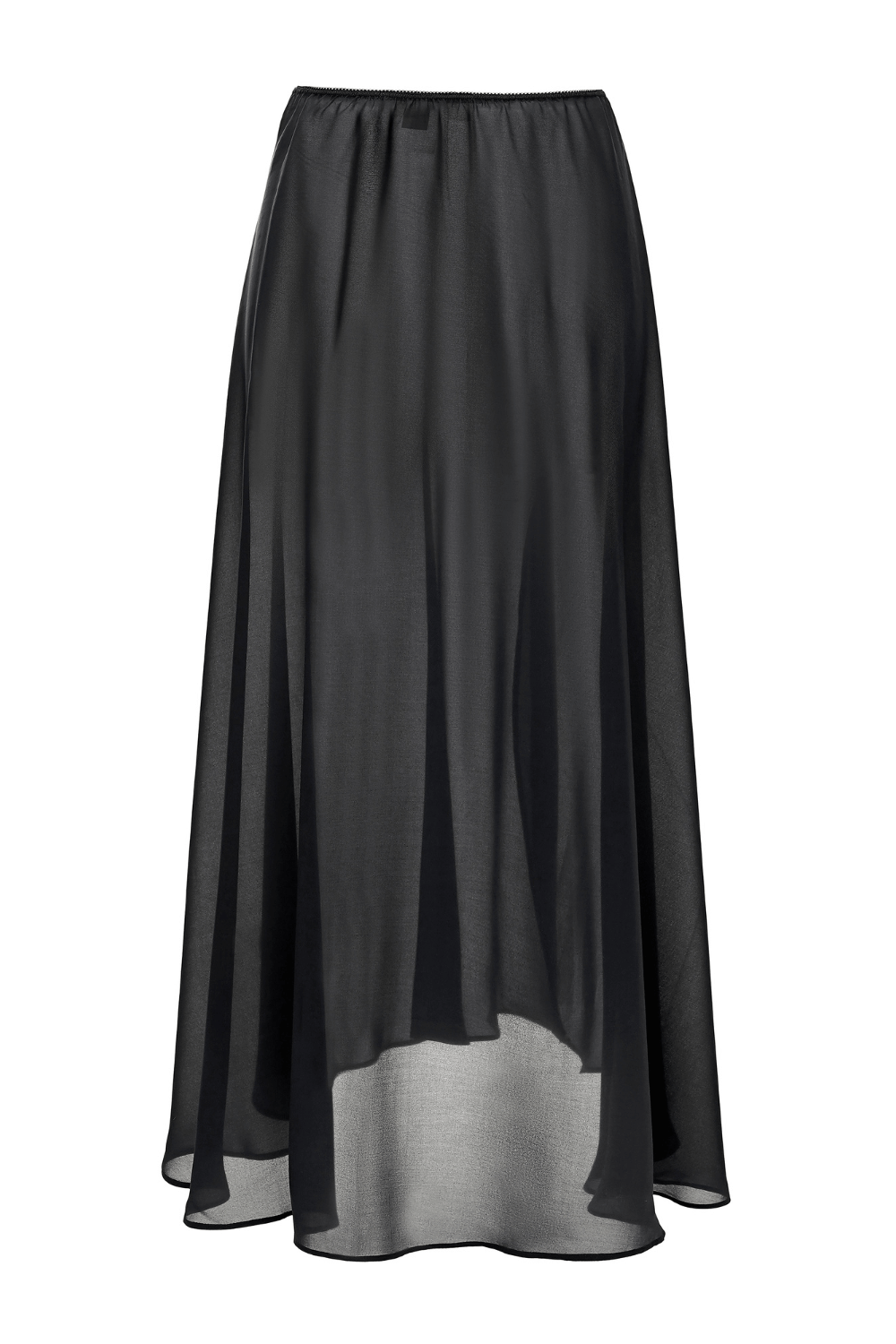 Long transparent black skirt