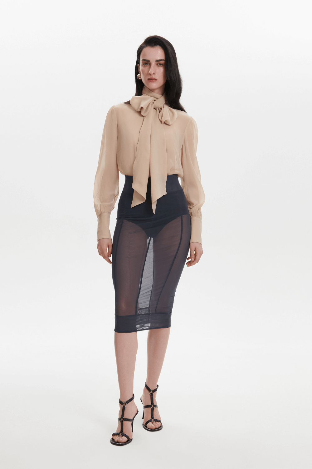 Semi-transparent gray skirt