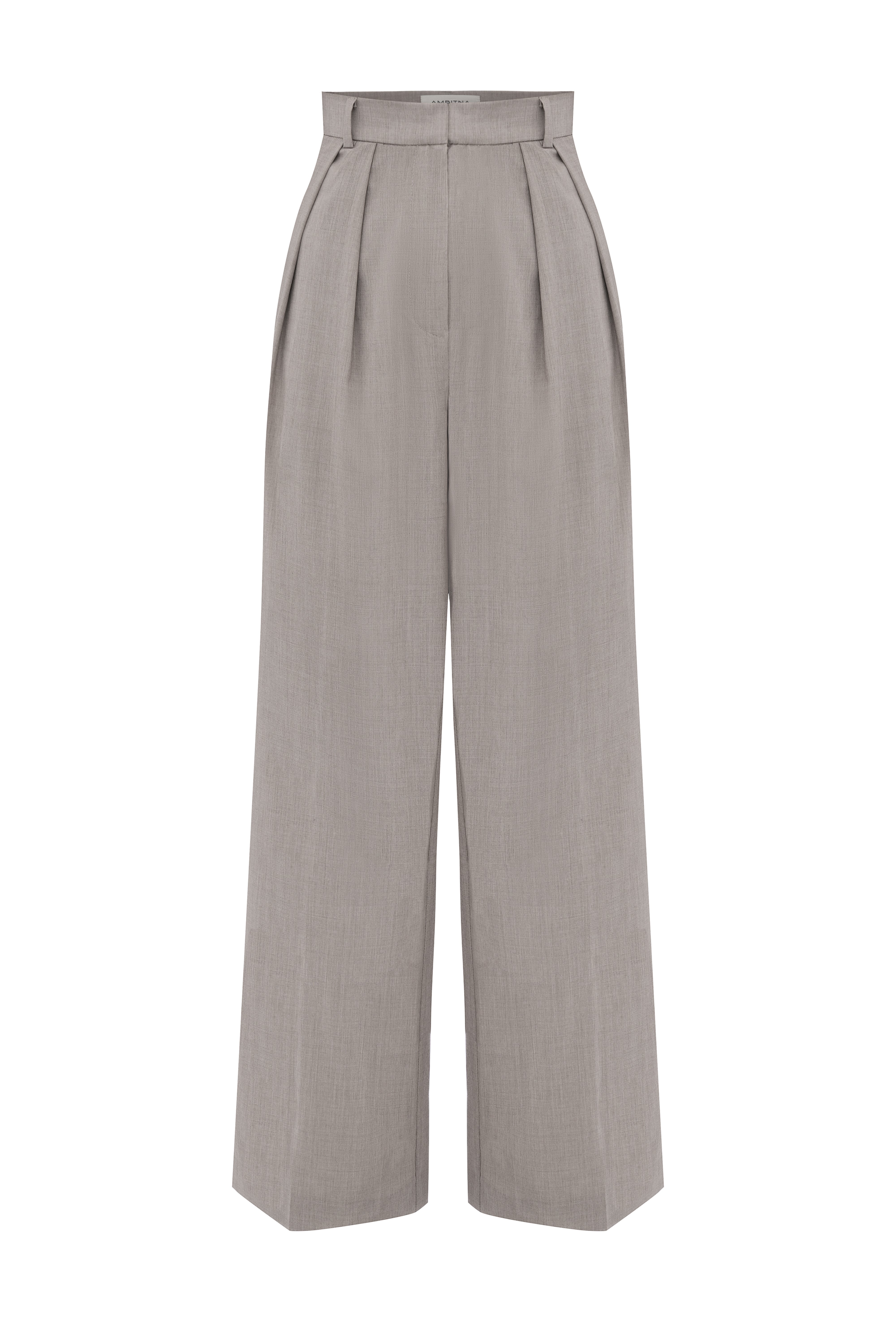 Beige cashmere trousers