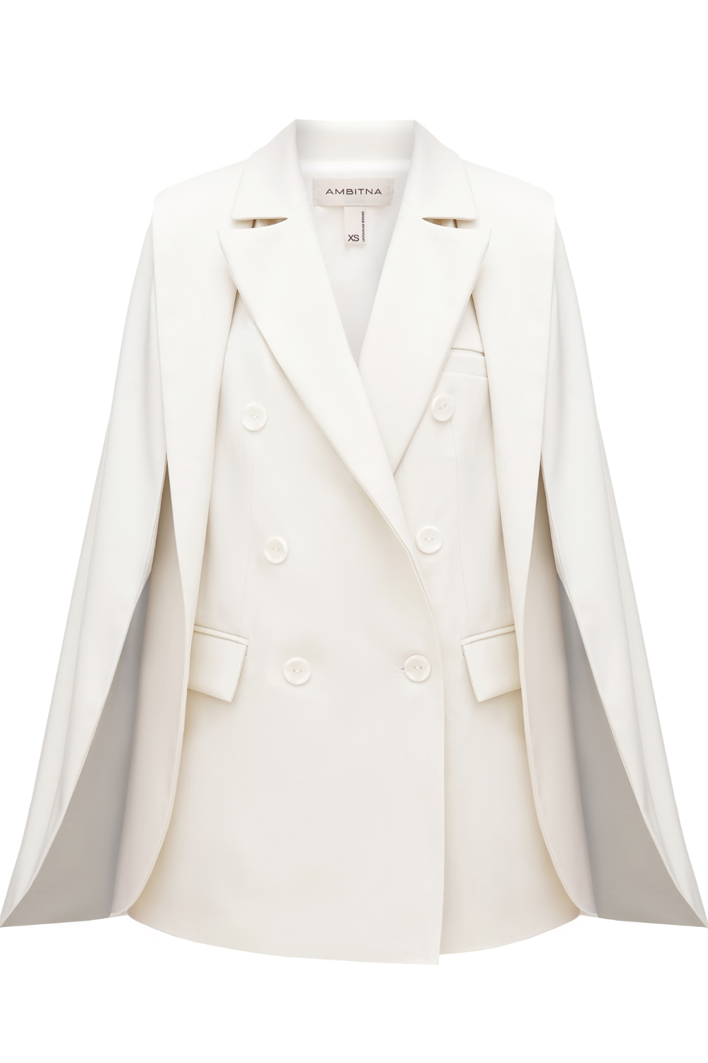 Silk jacket with sleeves, white