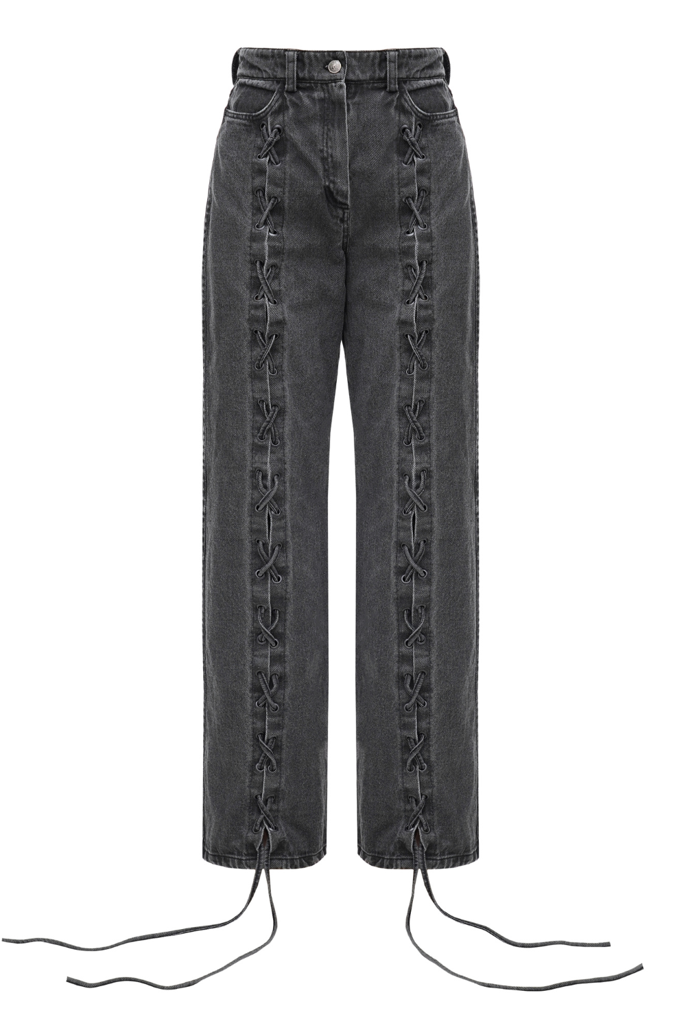 Jeans with laces