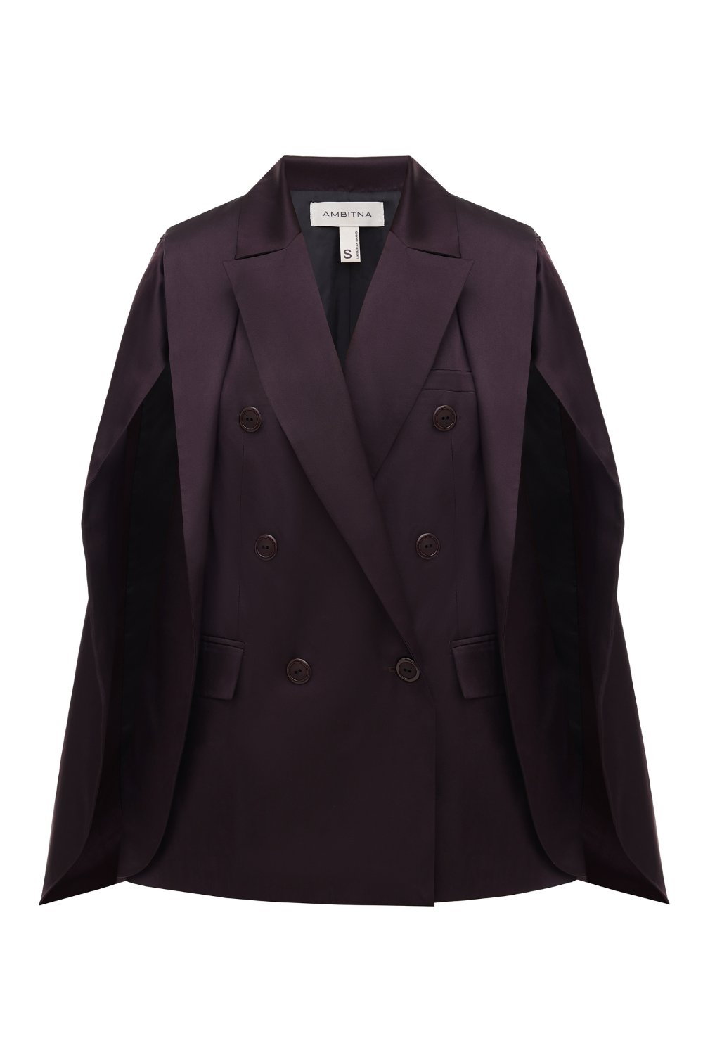 Silk jacket with sleeves Plum Bordeaux