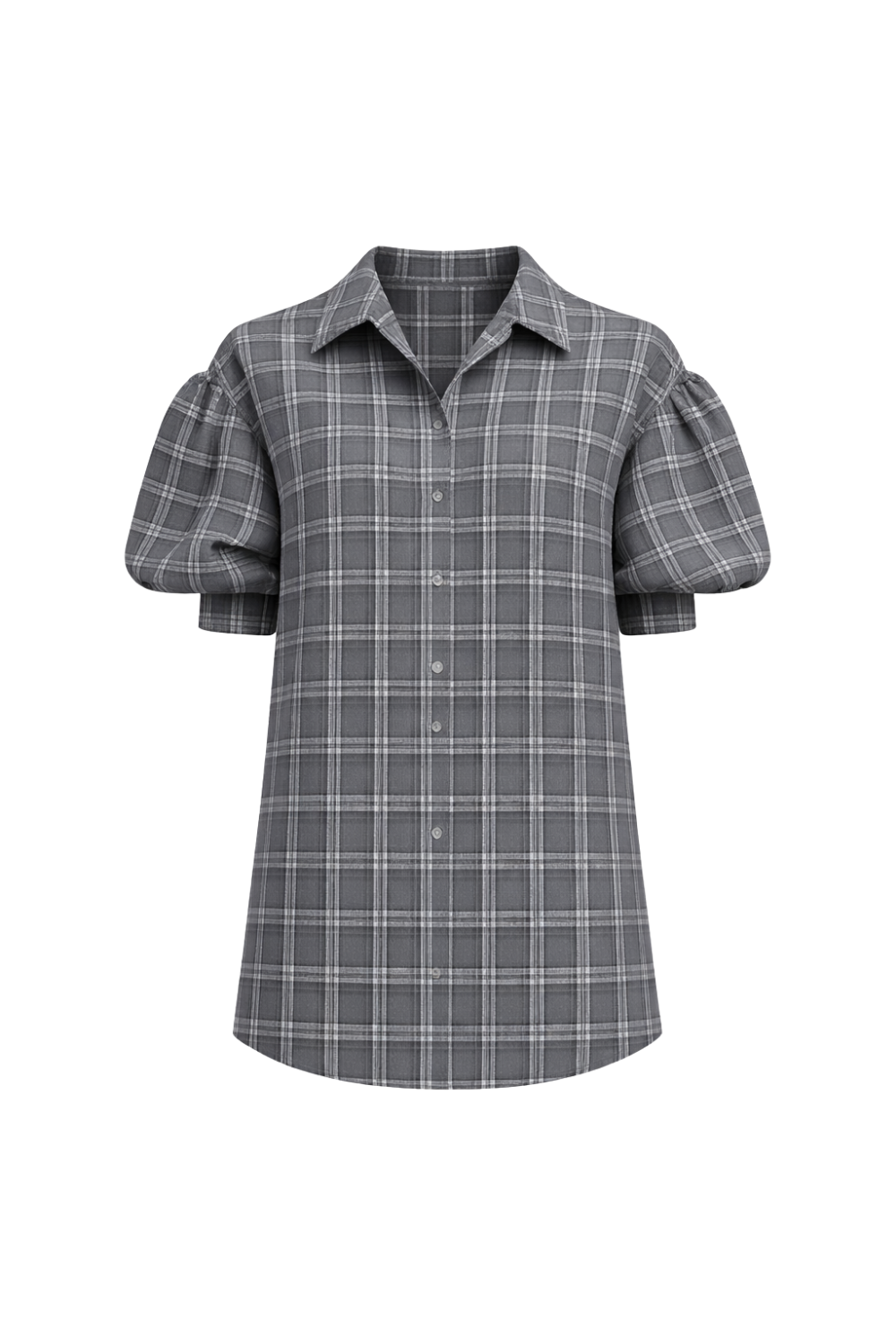 Сіра ФЛАНЕЛЕВА СОРОЧКА З АКЦЕНТНИМИ РУКАВАМИ