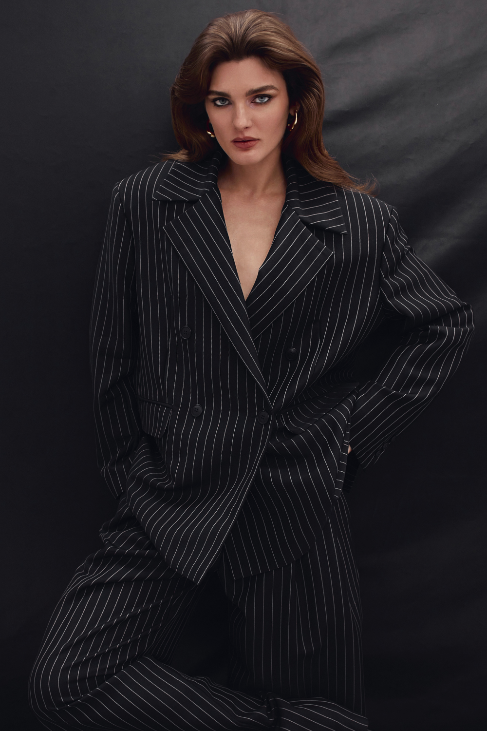 Black striped jacket