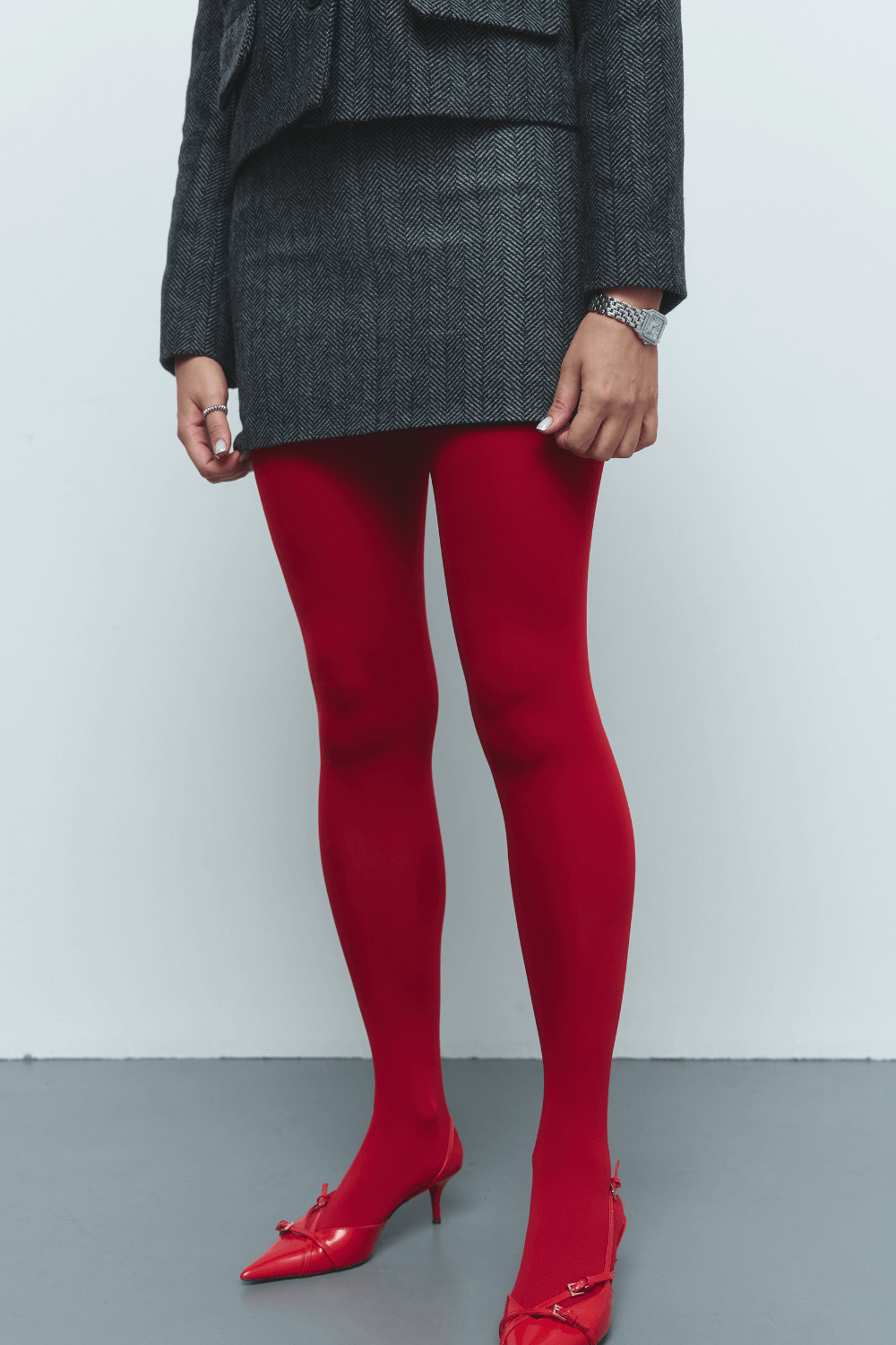 Warm suit jacket and skirt