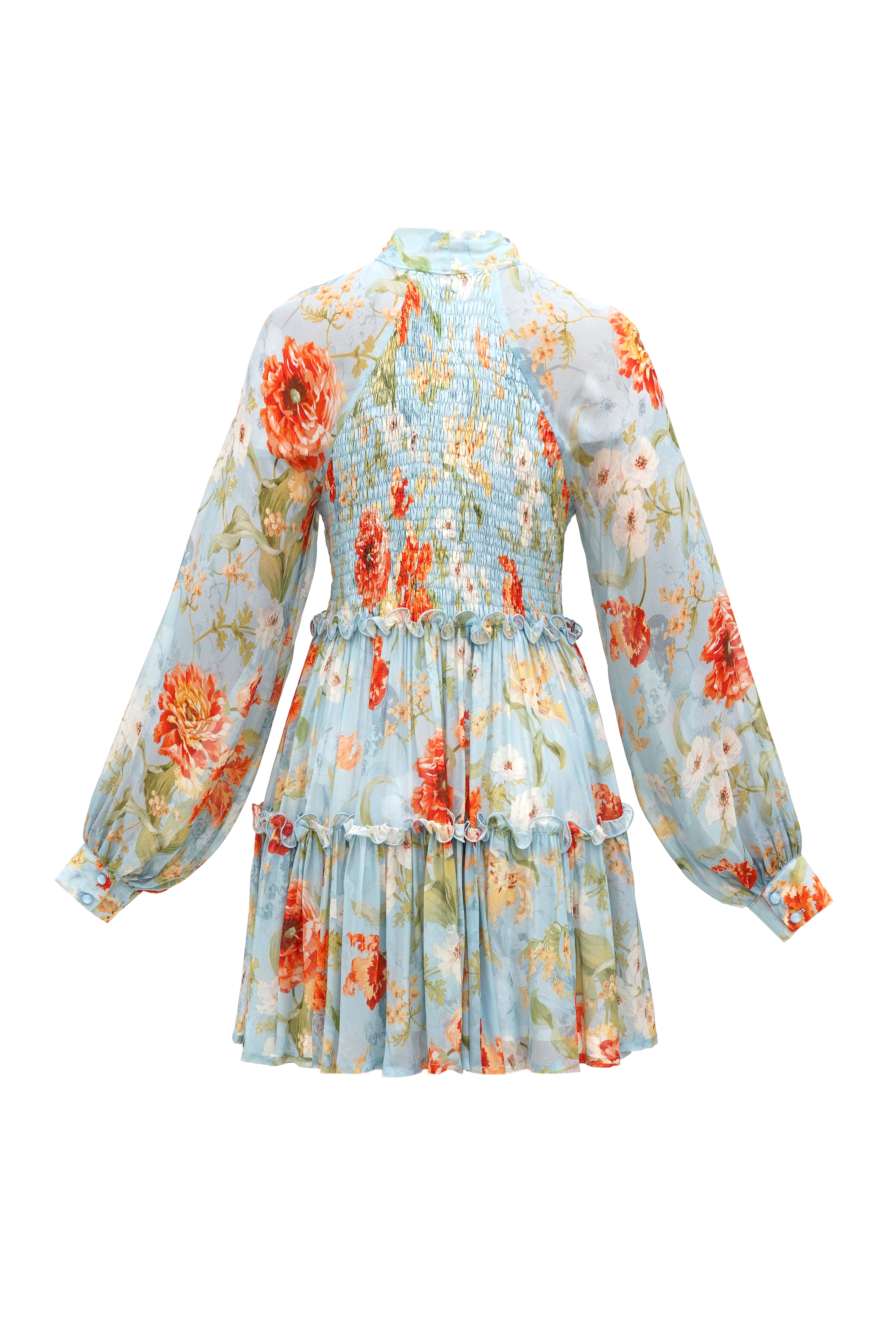 Blue floral dress