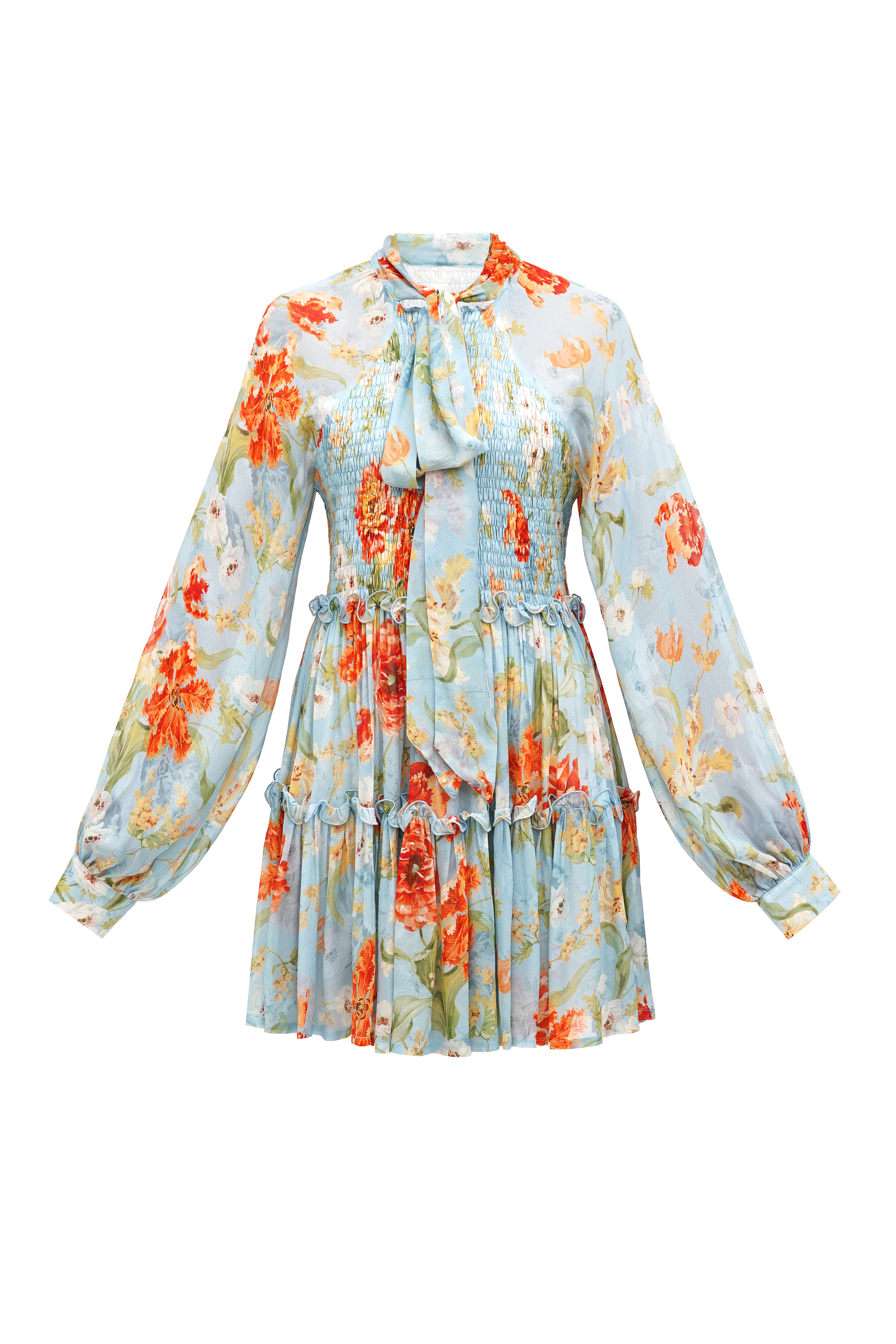 Blue floral dress