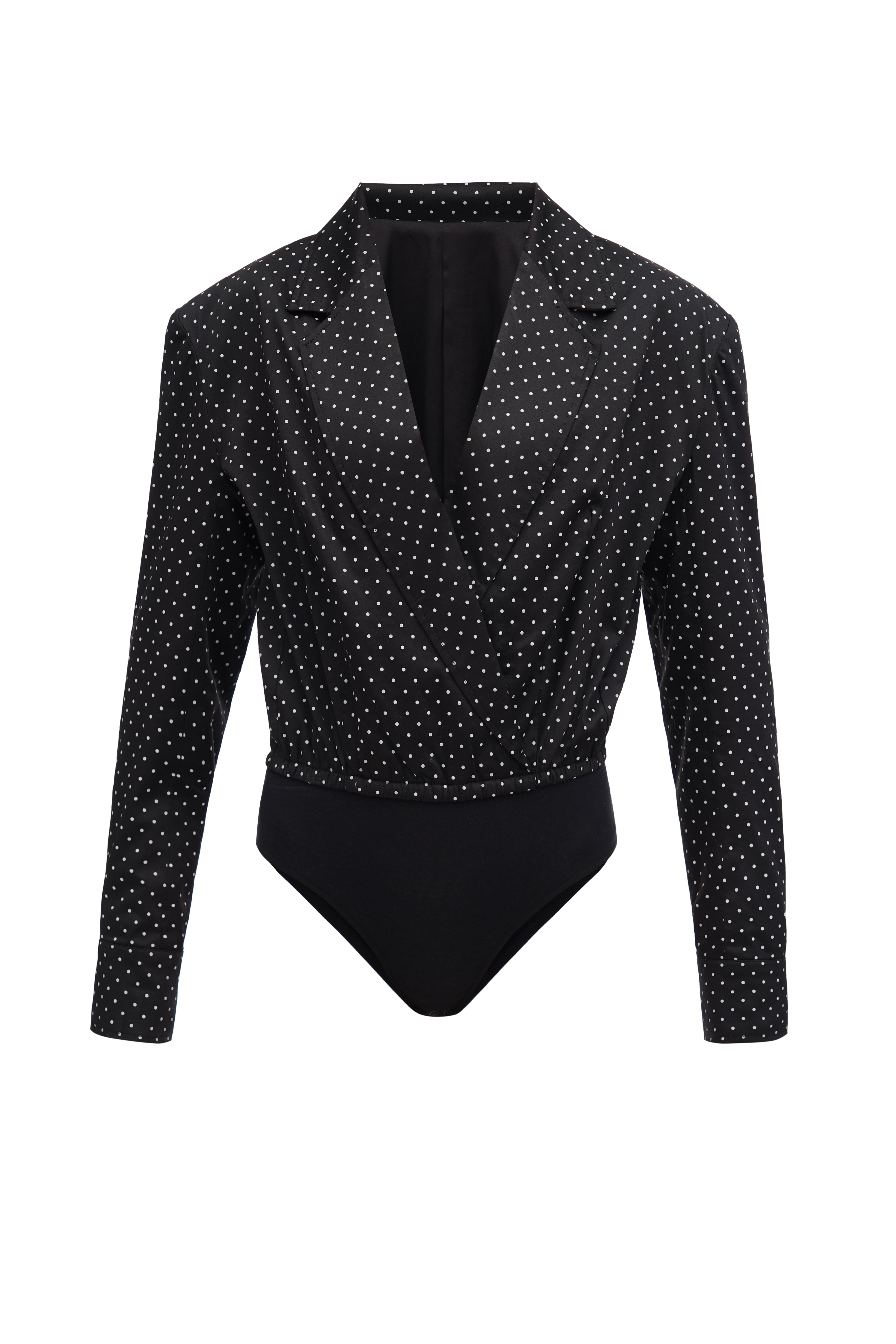 Polka dot body suit and shorts