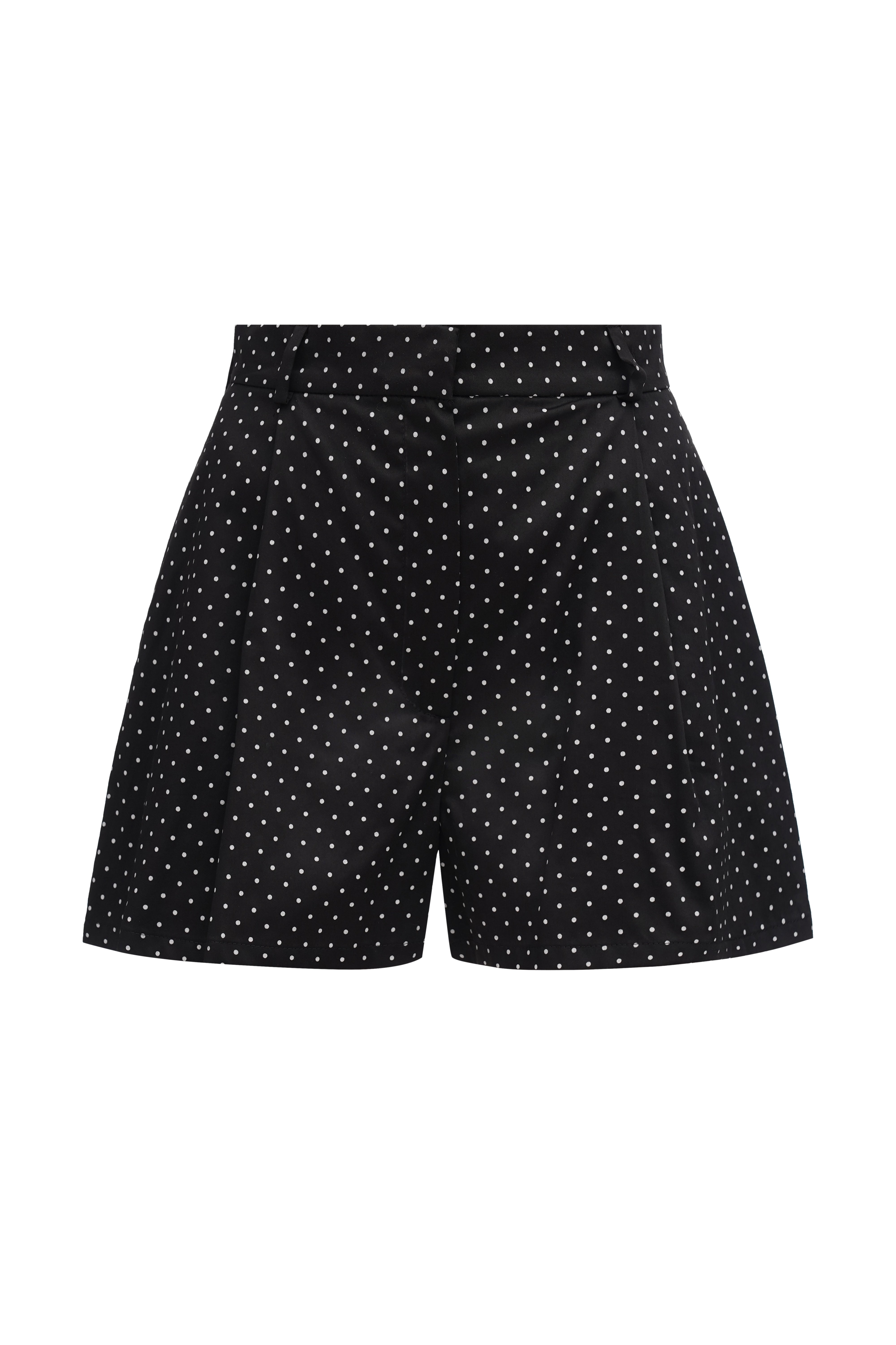 Anzug aus gepunktetem Body und Shorts