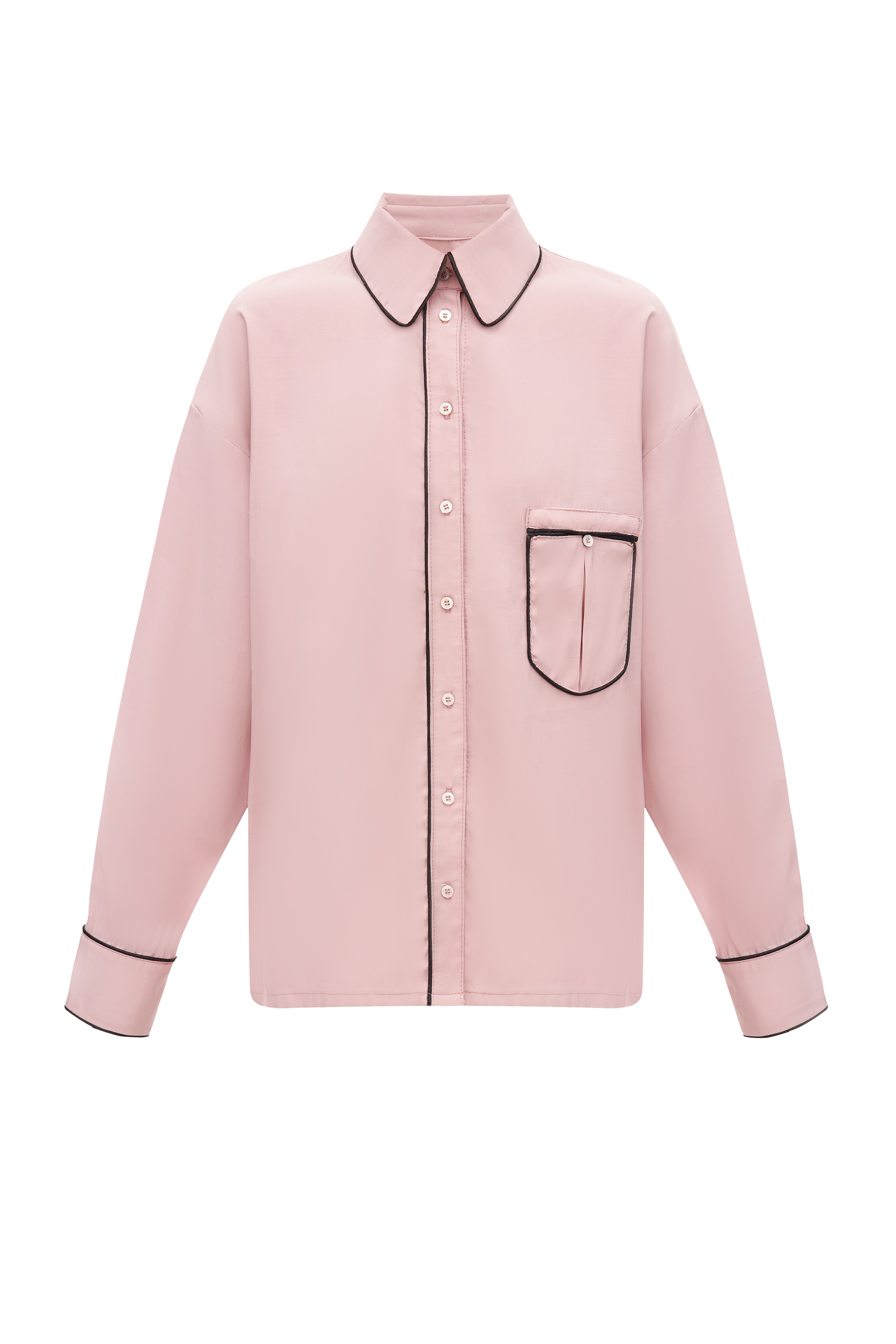 The suit is pink pajamas