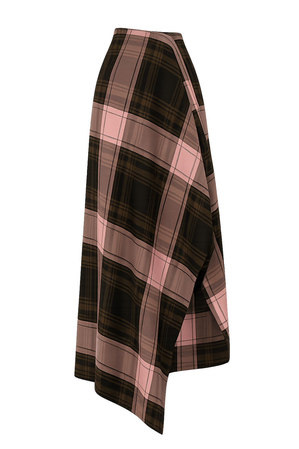 Спідниця картата рожево-коричнева