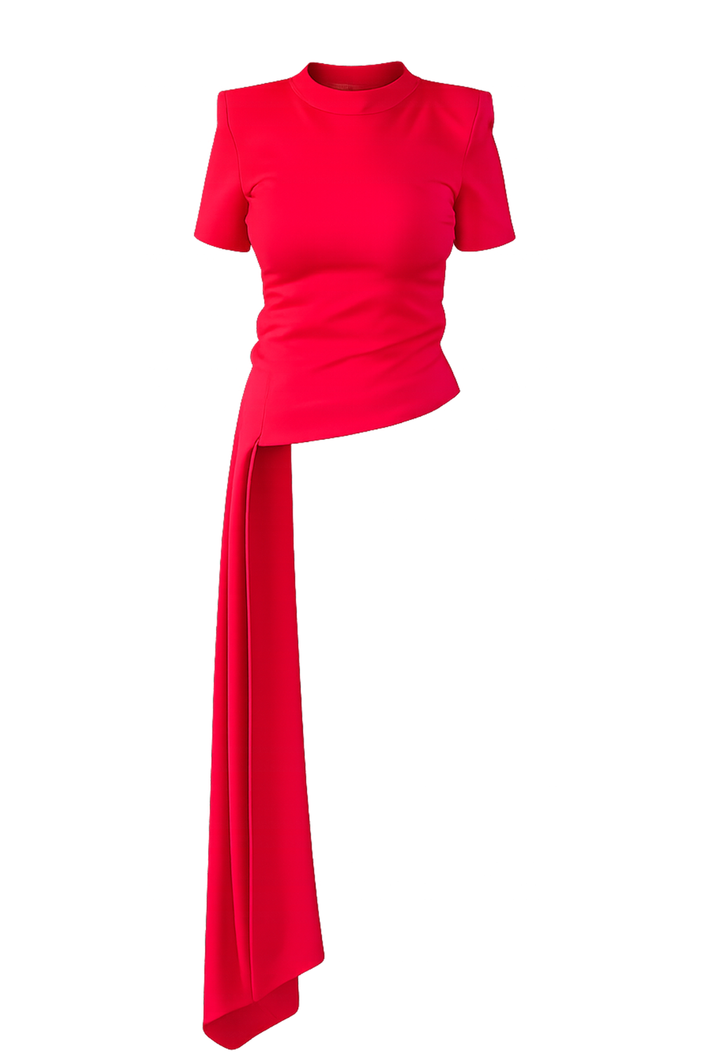 Костюм червоний з віскози з довгим паском