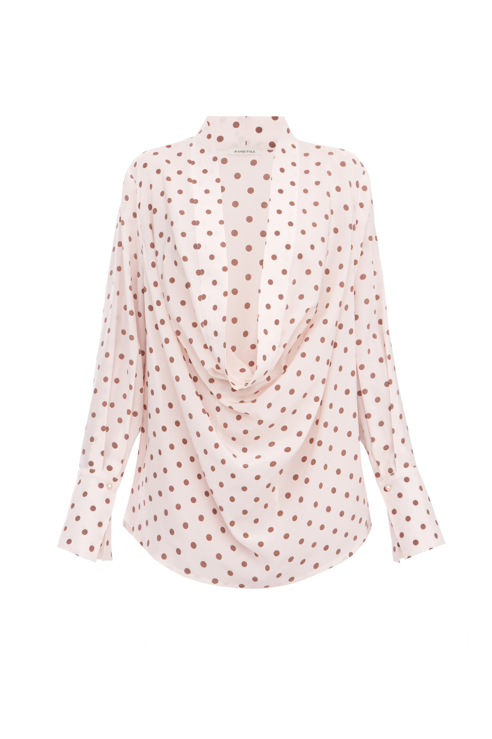 Блуза горох з глибоким вирізом